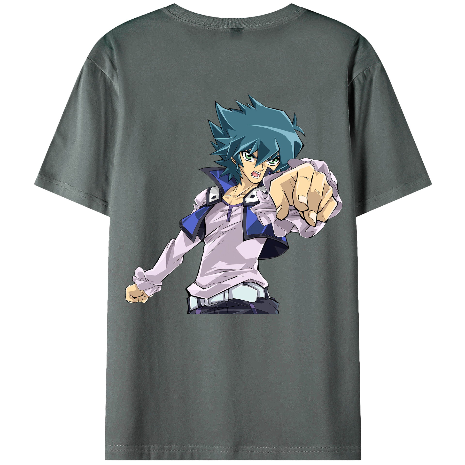 （画像用） 遊☆戯☆王 Yu-Gi-Oh! 綿100％ メンズ半袖Tシャツ（バックプリント） 通気性